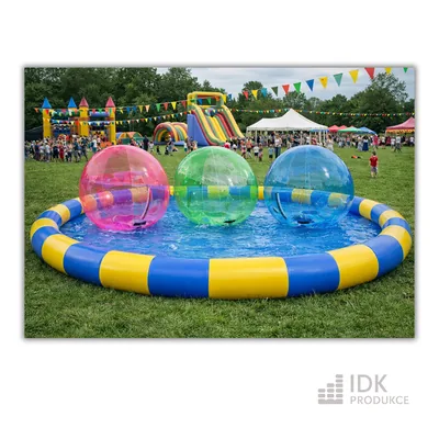 Aquazorbing – 2 koule a bazén