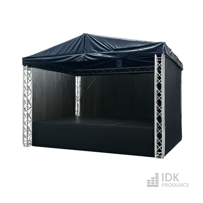 Zastřešení pódia 6,5 x 6,5m + pódium NIVTEC 6 x 6m