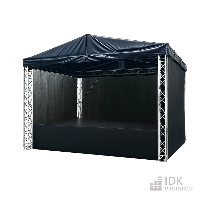 Zastřešení pódia 6,5 x 6,5m + pódium NIVTEC 6 x 6m